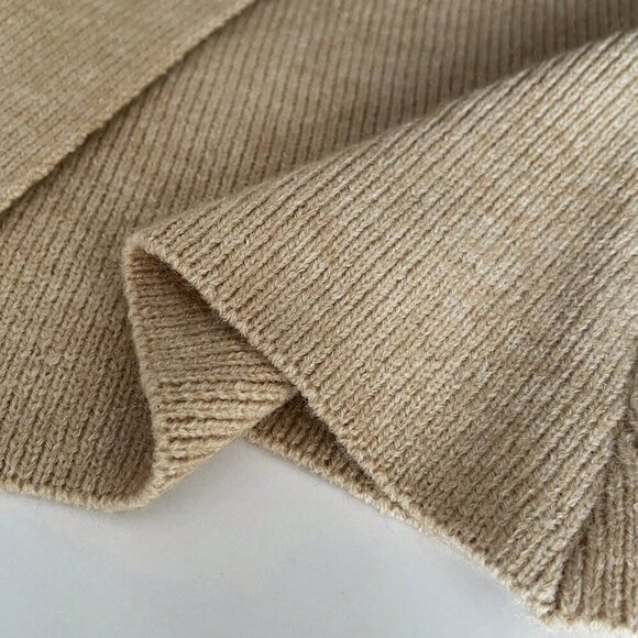 Tan Casual Women's Waist Slim Fit Double Button Placket knit Cardigan - Picture 7 of 7